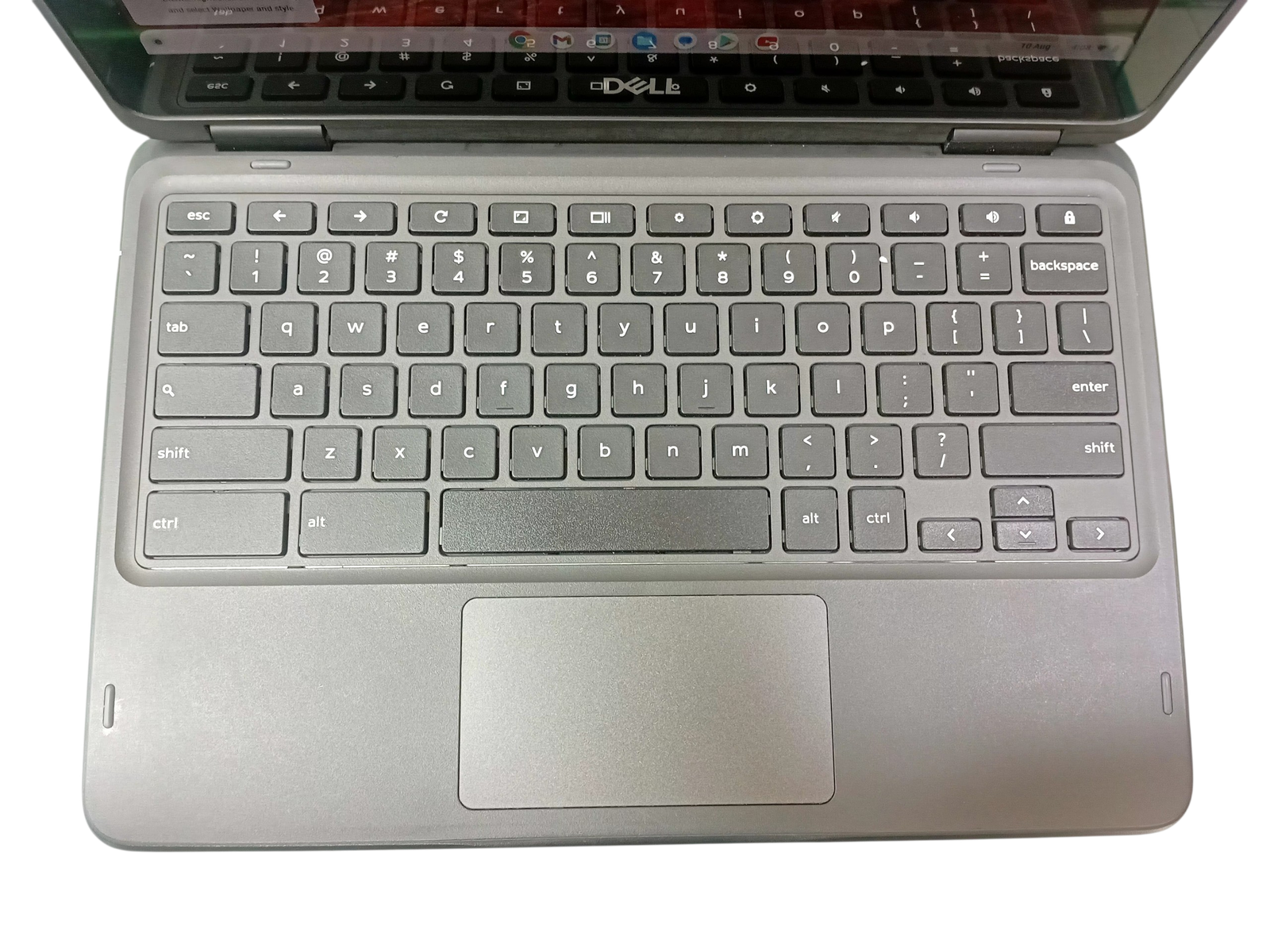 Dell Chromebook 3100 2-in-1 keyboard and trackpad top view