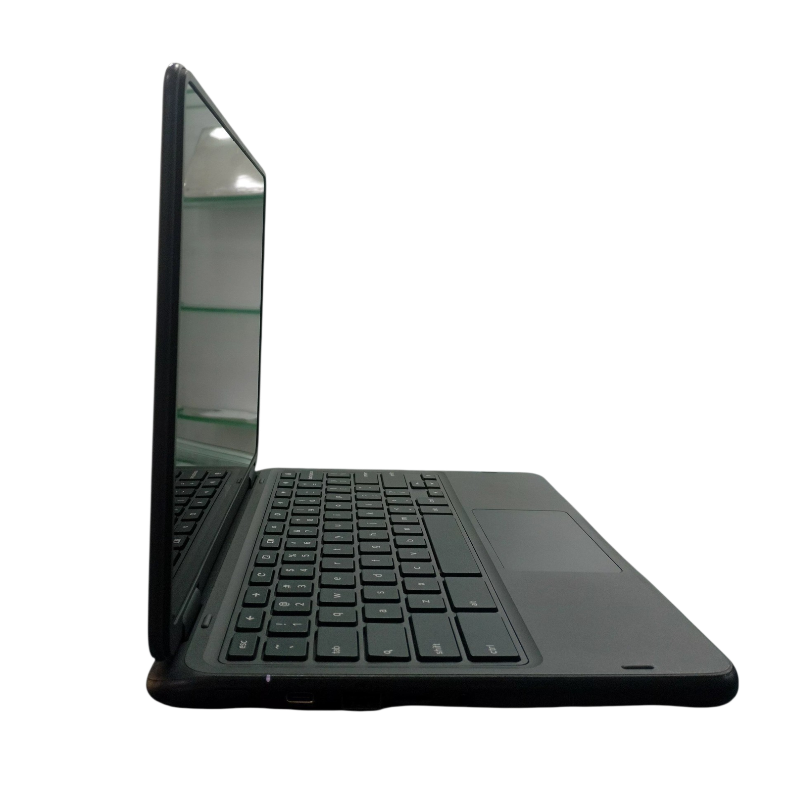 Dell Chromebook 3100 2-in-1 back hinge view screen open